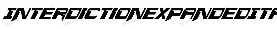 InterdictionExpandedItalic-MoMr字体转换