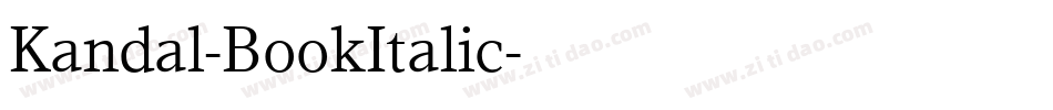 Kandal-BookItalic字体转换