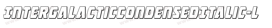 IntergalacticCondensedItalic-ly10字体转换