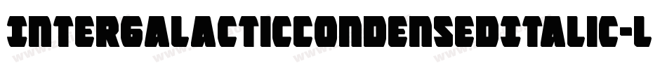 IntergalacticCondensedItalic-ly10字体转换
