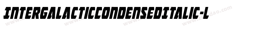 IntergalacticCondensedItalic-ly10字体转换