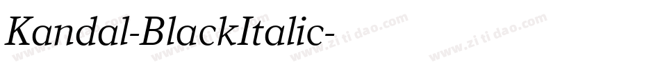 Kandal-BlackItalic字体转换