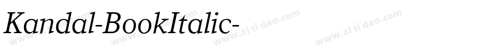 Kandal-BookItalic字体转换