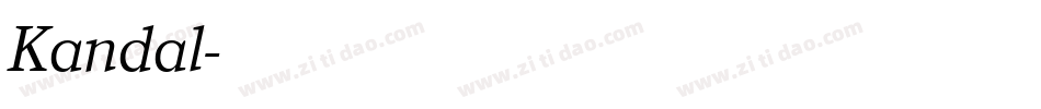 Kandal字体转换