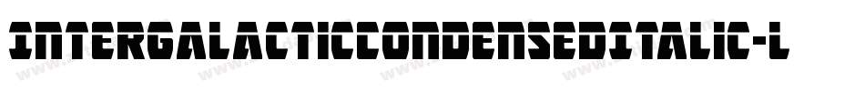 IntergalacticCondensedItalic-ly10字体转换