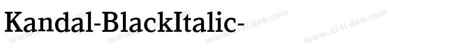 Kandal-BlackItalic字体转换