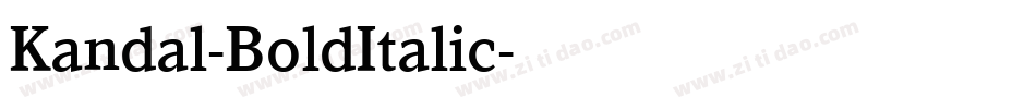 Kandal-BoldItalic字体转换