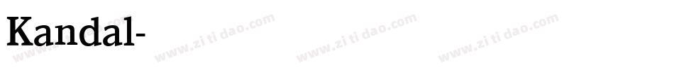 Kandal字体转换