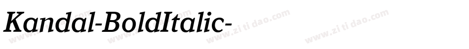 Kandal-BoldItalic字体转换