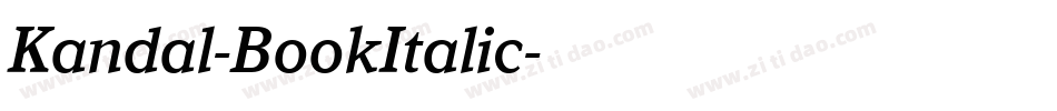 Kandal-BookItalic字体转换