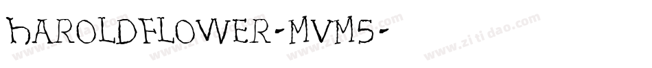 HaroldFlower-mvm5字体转换