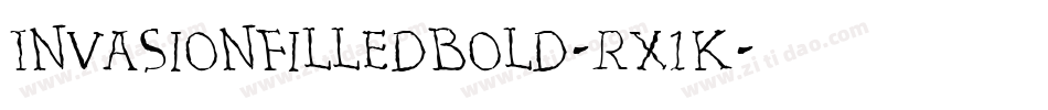 InvasionFilledBold-rX1K字体转换