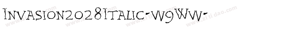 Invasion2028Italic-w9Ww字体转换