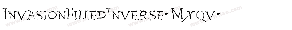 InvasionFilledInverse-Mxqv字体转换