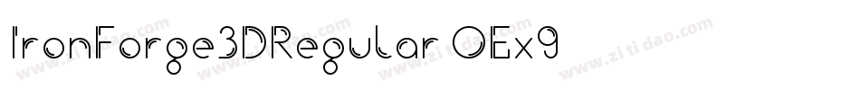 IronForge3DRegular-0Ex9字体转换