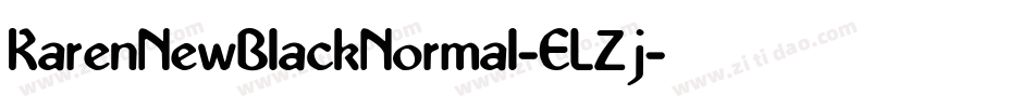 KarenNewBlackNormal-ELZj字体转换
