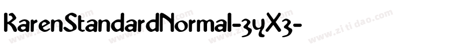 KarenStandardNormal-3yX3字体转换
