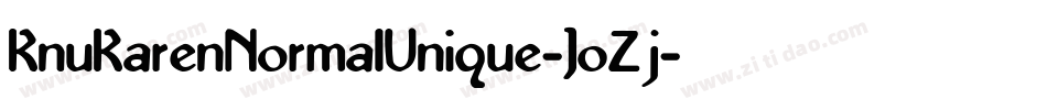 KnuKarenNormalUnique-J0Zj字体转换