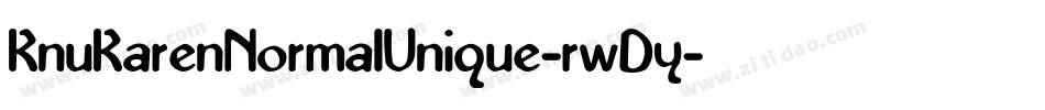 KnuKarenNormalUnique-rwDy字体转换