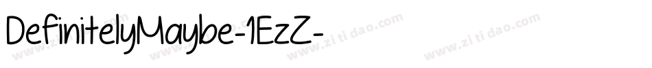 DefinitelyMaybe-1EzZ字体转换