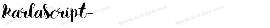 KarlaScript字体转换