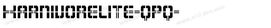 KarnivoreLite-qpq字体转换