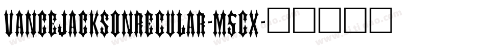 VanceJacksonRegular-m5Gx字体转换