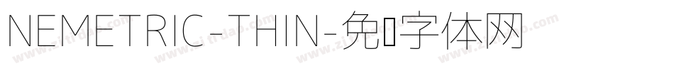 NEMETRIC-THIN字体转换