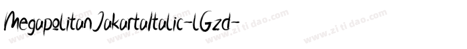 MegapolitanJakartaItalic-lGzd字体转换