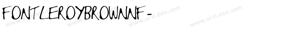 FontleroyBrownNF字体转换