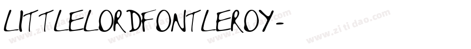 LittleLordFontleroy字体转换