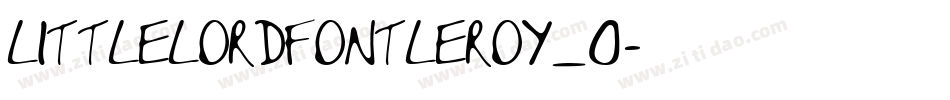 LittleLordFontleroy_0字体转换