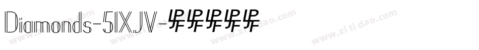 Diamonds-51XJV字体转换