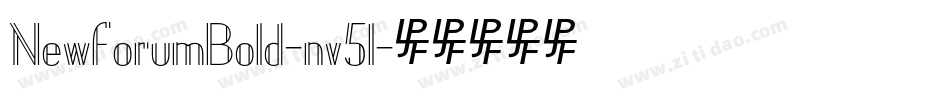 NewforumBold-nv51字体转换
