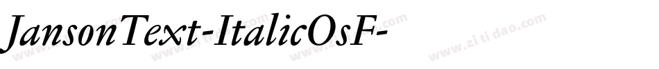 JansonText-ItalicOsF字体转换