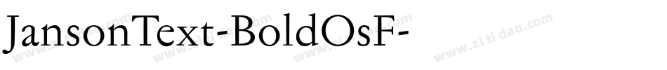 JansonText-BoldOsF字体转换