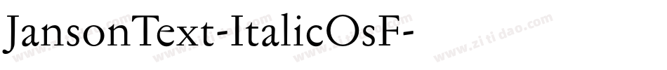 JansonText-ItalicOsF字体转换