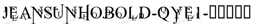 JeanSunHoBold-qYe1字体转换