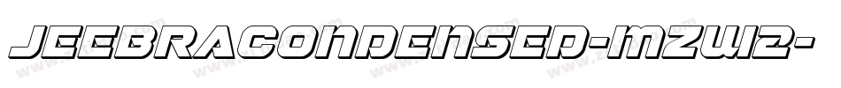 JeebraCondensed-mzw2字体转换