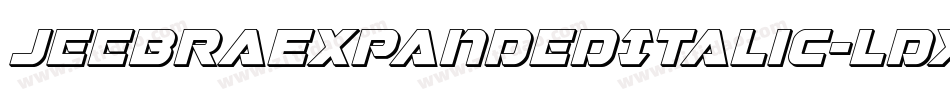 JeebraExpandedItalic-LdXE字体转换