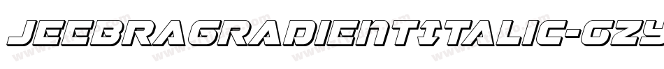 JeebraGradientItalic-gzYp字体转换
