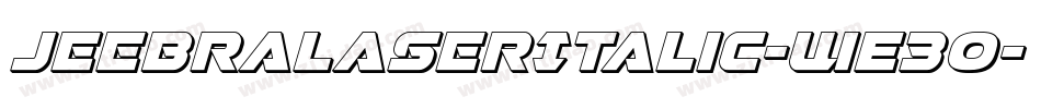 JeebraLaserItalic-WE3O字体转换