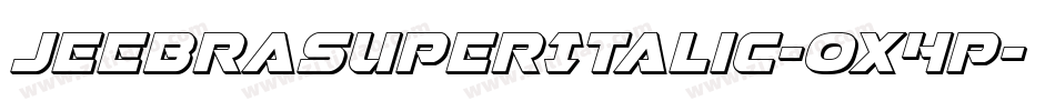 JeebraSuperItalic-OX4p字体转换
