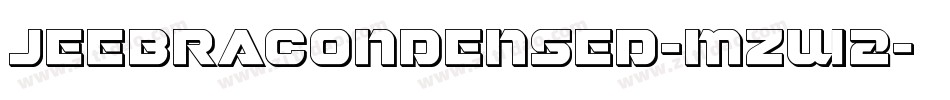 JeebraCondensed-mzw2字体转换
