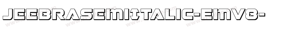 JeebraSemiItalic-EMv8字体转换