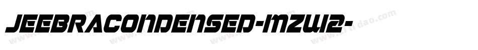 JeebraCondensed-mzw2字体转换