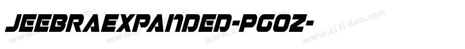 JeebraExpanded-Pg0Z字体转换