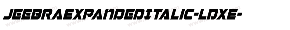JeebraExpandedItalic-LdXE字体转换