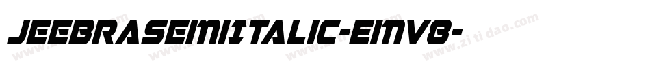 JeebraSemiItalic-EMv8字体转换