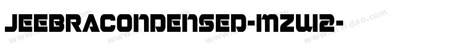 JeebraCondensed-mzw2字体转换